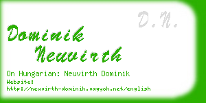 dominik neuvirth business card